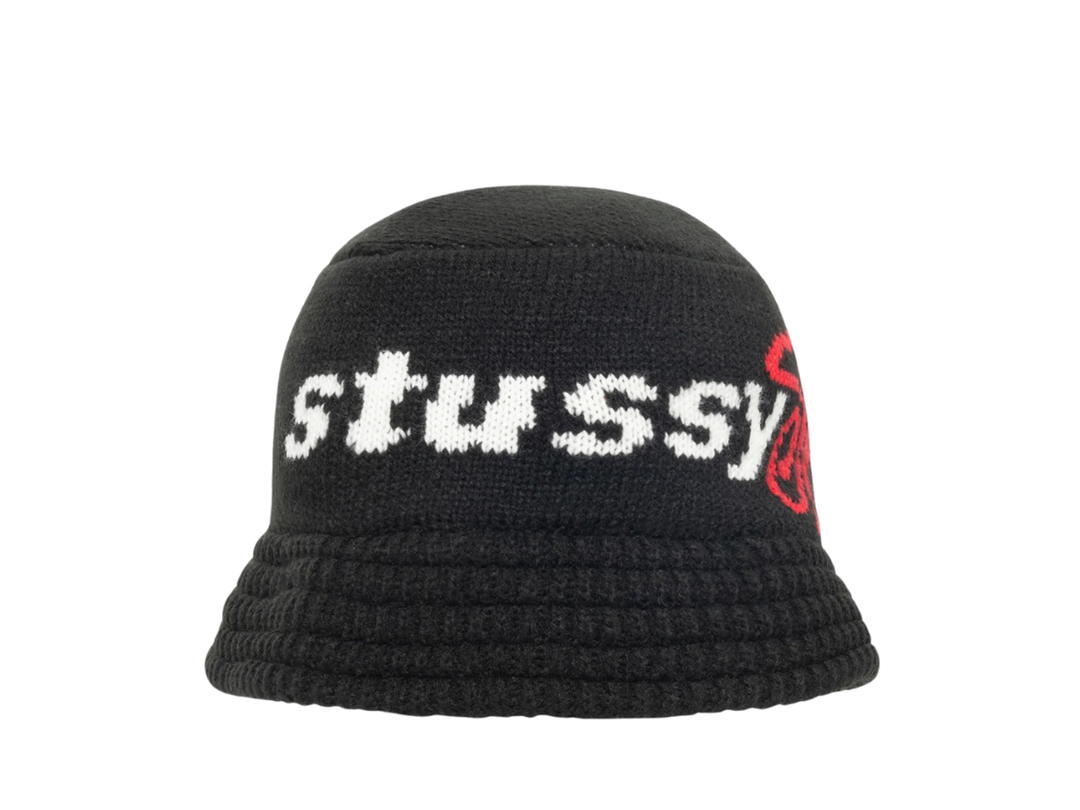 Stussy Stussy Knit Bucket Hat Stussy Sport Black