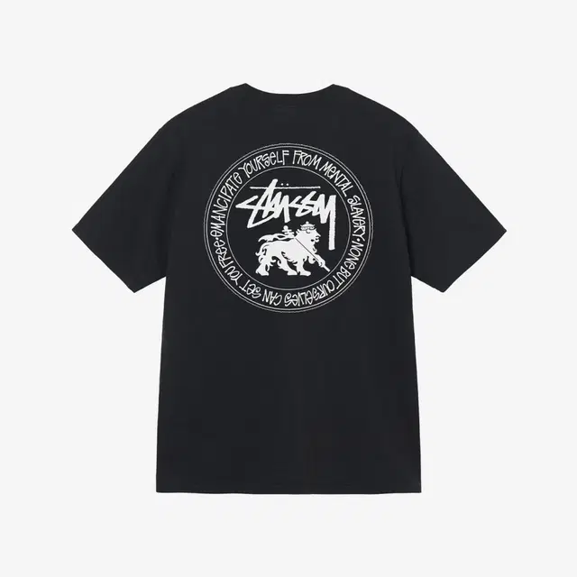 Stussy Stussy Lion Dot Pigment Dyed T-Shirt Black - view 1