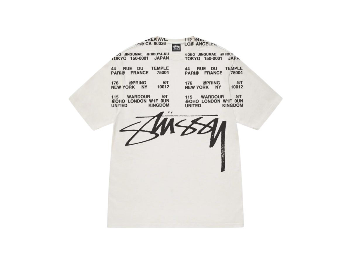 Stussy Stussy Locations Tee Pigment Dyed Natural