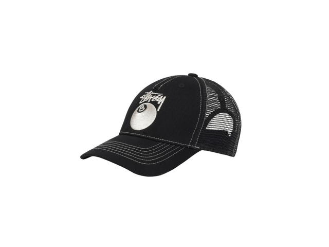 Stussy Stussy Low Pro Trucker 8 Ball Snapback Black - view 2