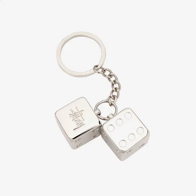 Stussy Stussy Metal Dice Keychain Silver - view 1