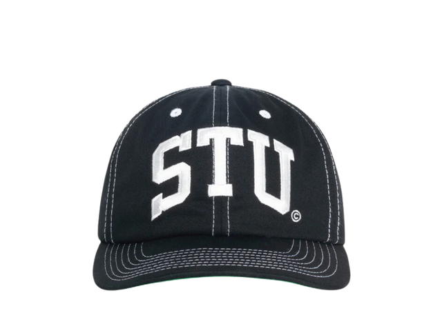 Stussy Stussy Mid Depth Stu Arch Strapback True Black - view 1