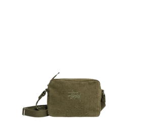Buy Stussy Needle Punch Side Pouch Olive at Sasom – Authentic and Ready to Ship