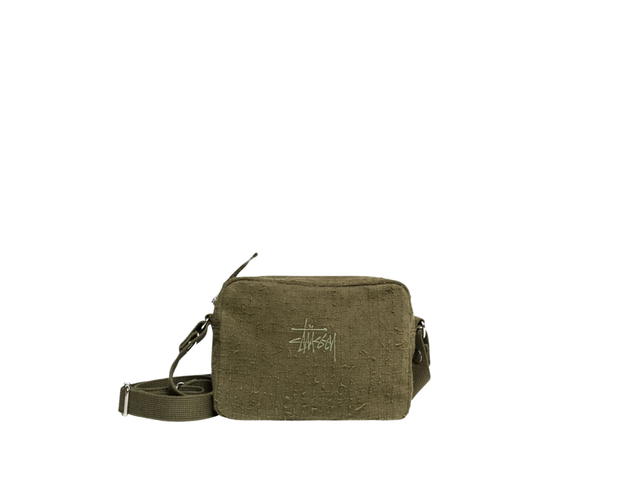 Stussy Stussy Needle Punch Side Pouch Olive - view 1