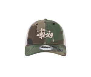 Buy Stussy New Era 9Twenty Basic Trucker Woodland Camo at Sasom – Authentic and Ready to Ship