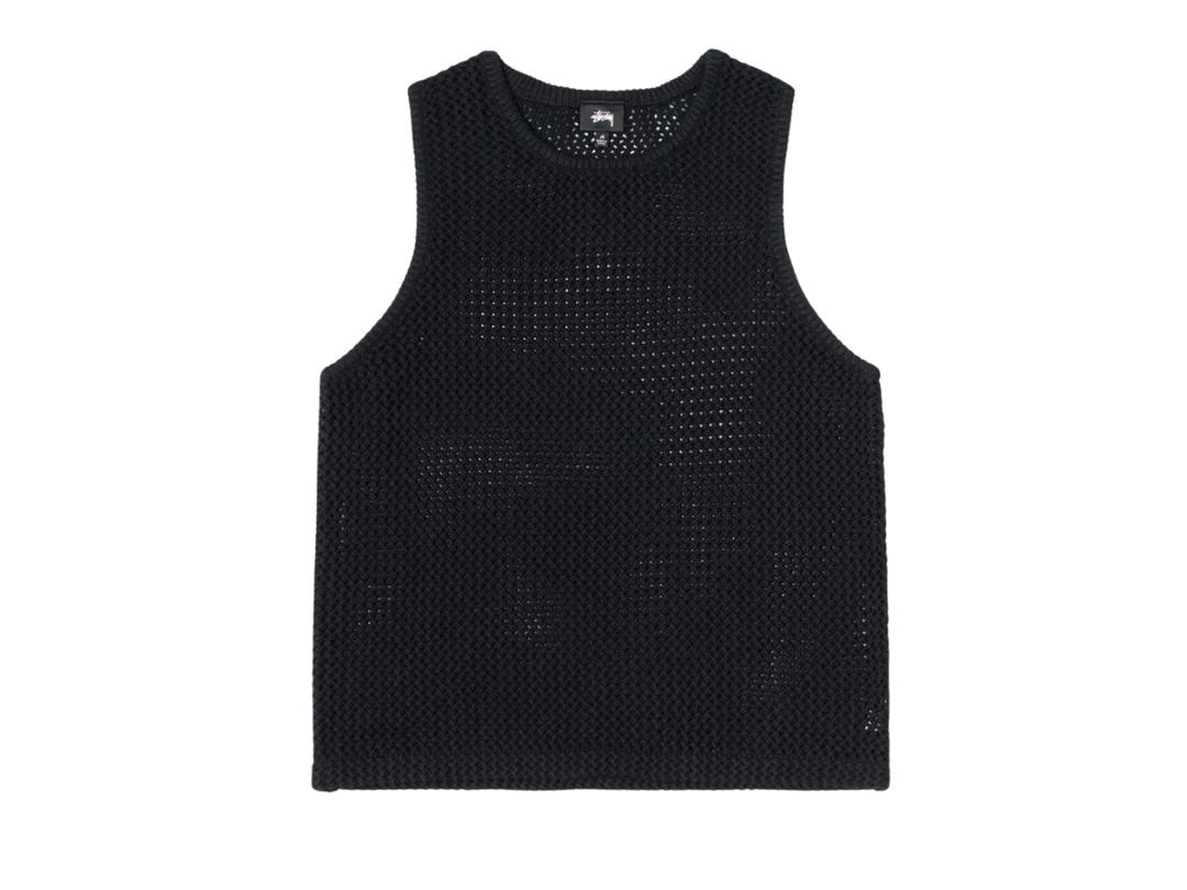 Stussy Stussy O'dyed Heavyweight Mesh Tank Solid Black