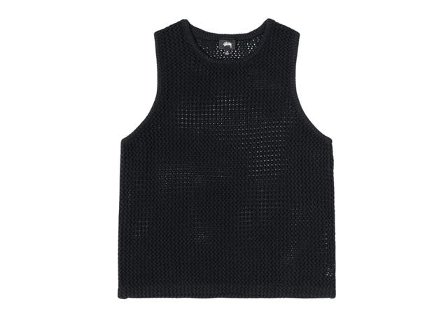Stussy Stussy O'dyed Heavyweight Mesh Tank Solid Black - view 1