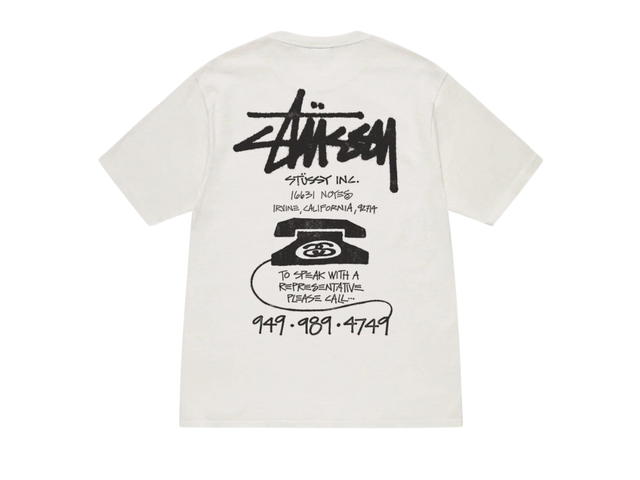 Stussy Stussy Old Phone Tee Pigment Dyed Natural - view 1
