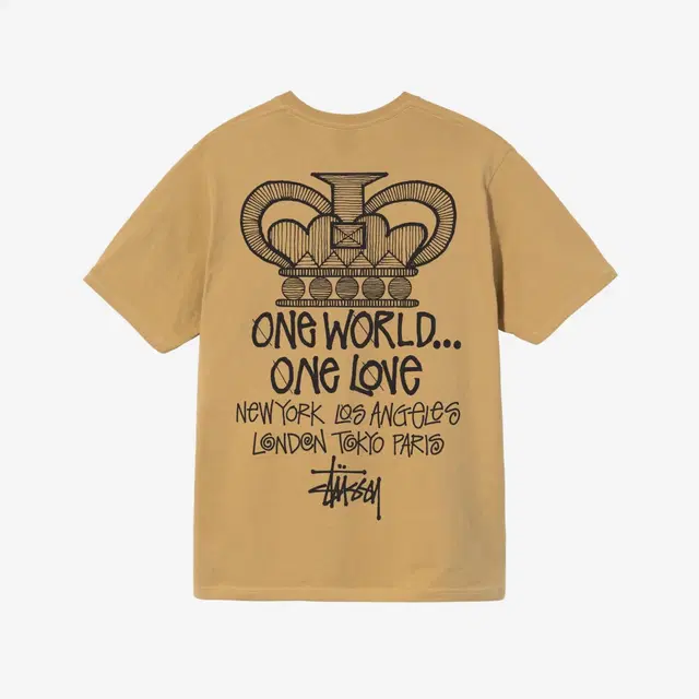 Stussy Stussy One World T-Shirt Khaki - view 1