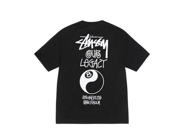 Stussy Stussy Our Legacy Work Shop 8 Ball Yin Yang Tee Pigment Dyed Black - view 2