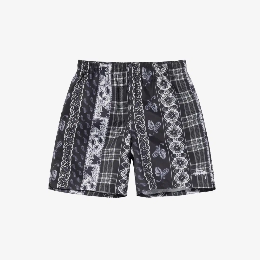 Stussy Stussy Paisley Plaid Water Shorts Black