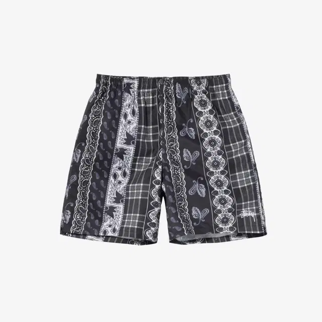 Stussy Stussy Paisley Plaid Water Shorts Black - view 2