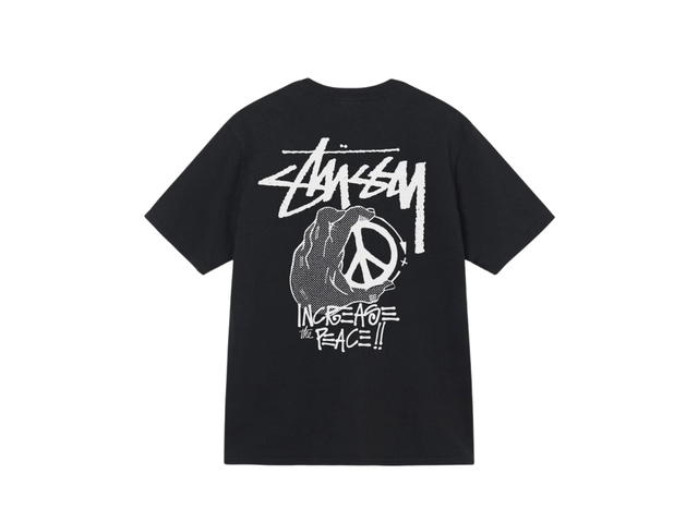 Stussy Stussy Peace Hand Pigment Dyed T-Shirt Black - view 2