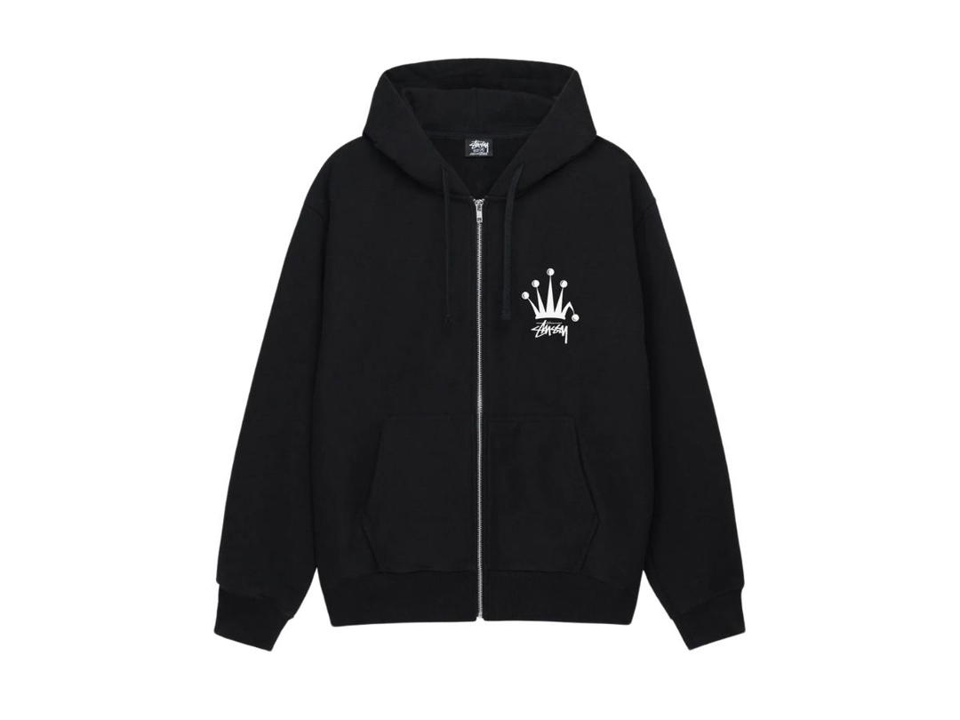 Stussy Stussy Regal Crown Zip Hoodie Black