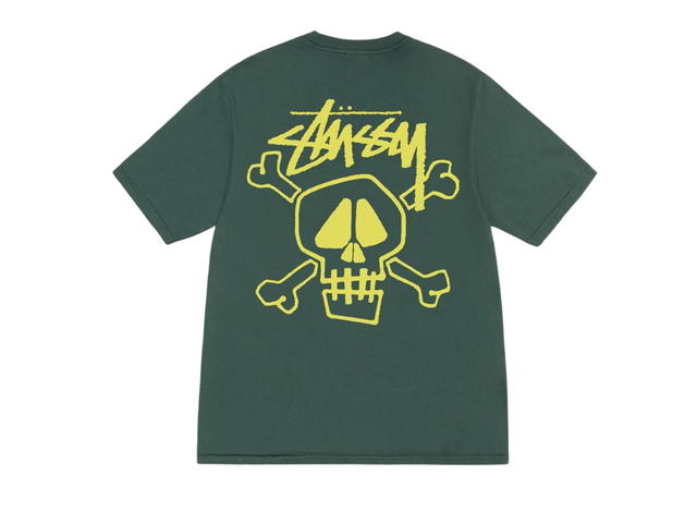 Stussy Stussy Skull & Bones Tee Pigment Dyed Forest - view 1