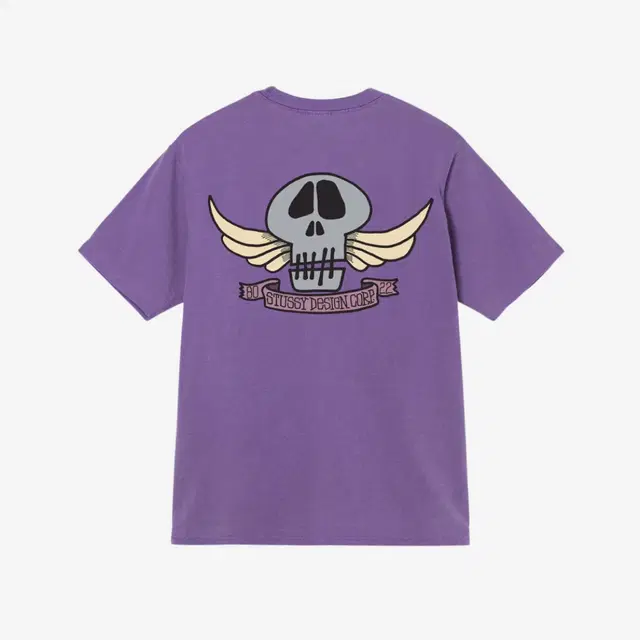 Stussy Stussy Skull Wings Pigment Dyed T-Shirt Purple - view 2