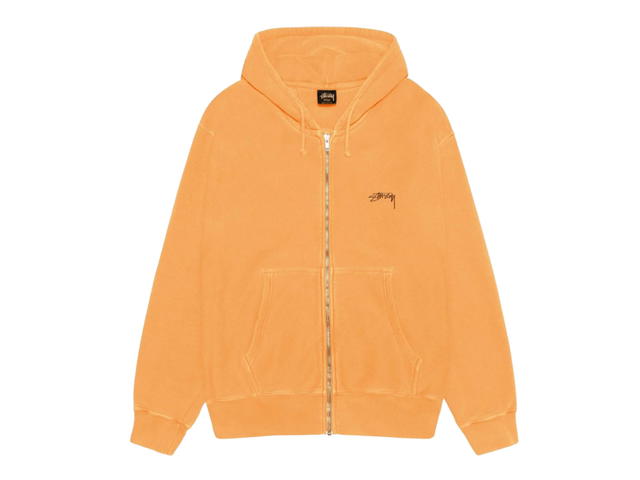 Stussy Stussy Smooth Stock Zip Hoodie Pigment Dyed Orange - view 1