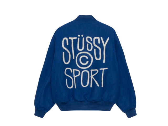 Stussy Stussy Sport Melton Varsity Jacket Royal - view 1