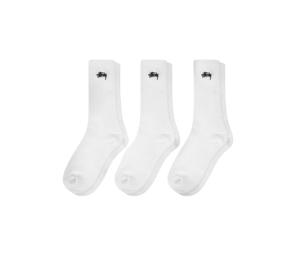 Buy Stussy Stock Crew Socks Multipack White at Sasom – Authentic and Ready to Ship
