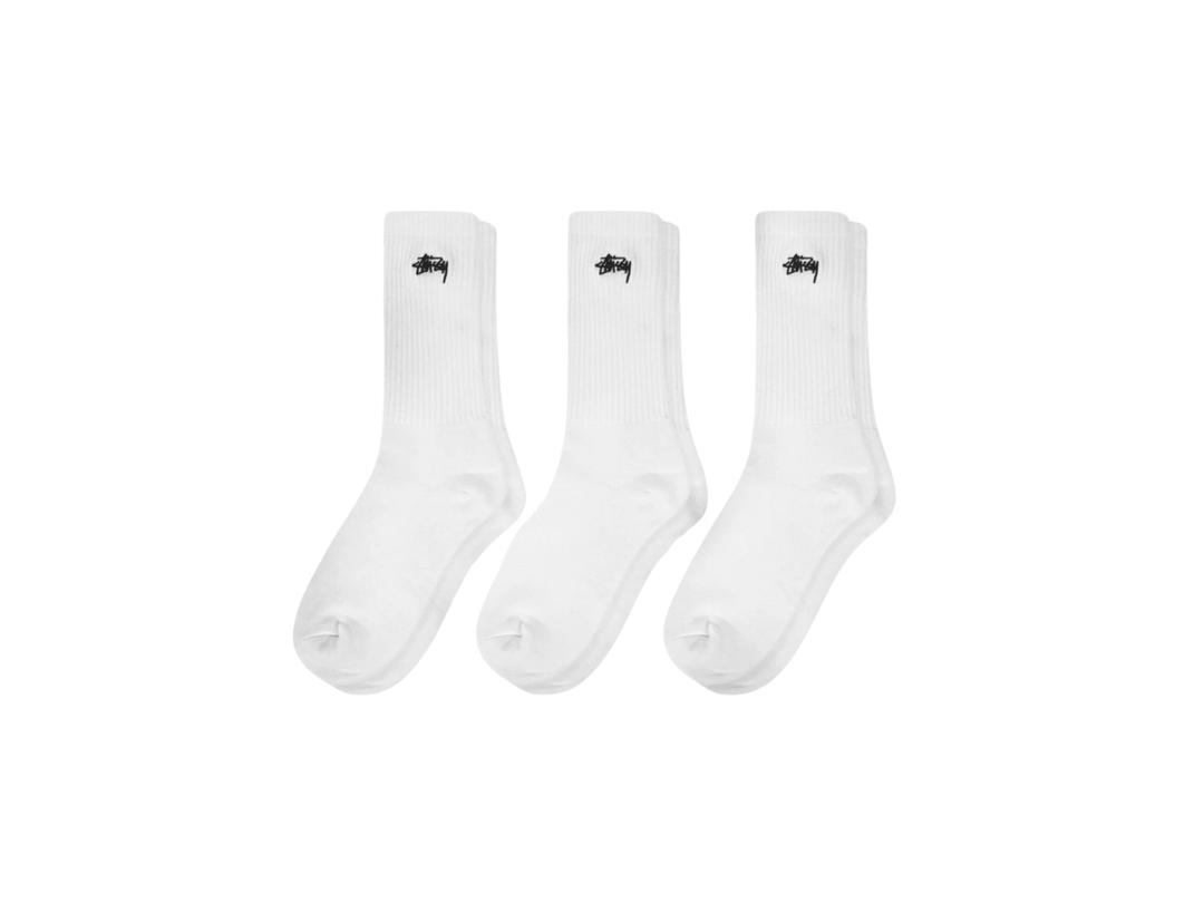 Stussy Stussy Stock Crew Socks Multipack White