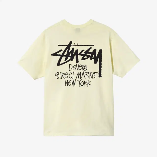 Stussy Stussy Stock DSM New York T-Shirt Pale Yellow 2021 - view 1