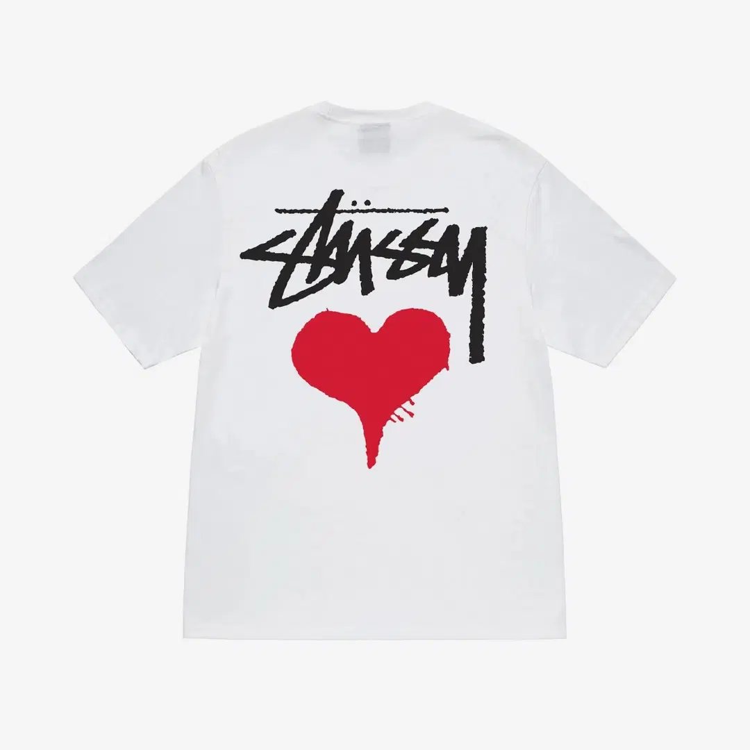 Stussy Stussy Stock Heart T-Shirt White