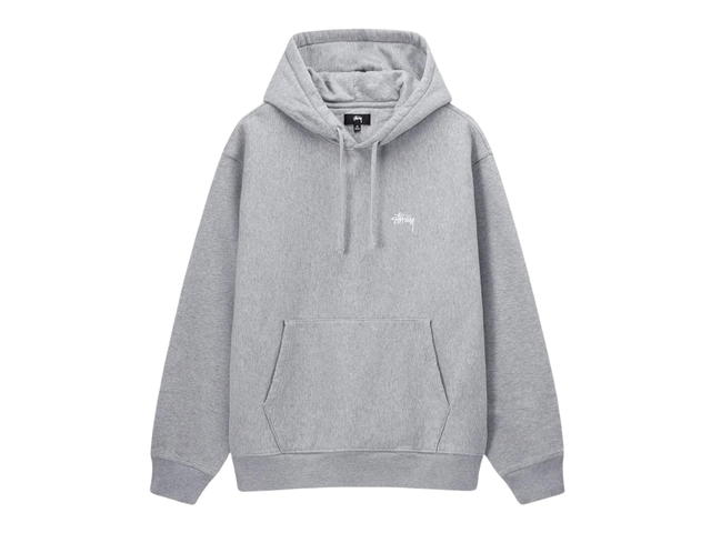 Stussy Stussy Stock Logo Hoodie Grey Heather - view 1
