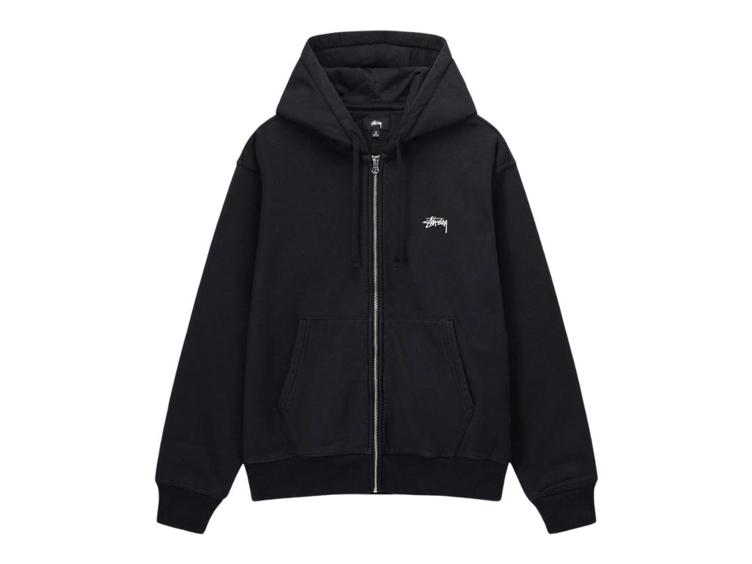 Stussy Stussy Stock Logo Zip Hoodie Black
