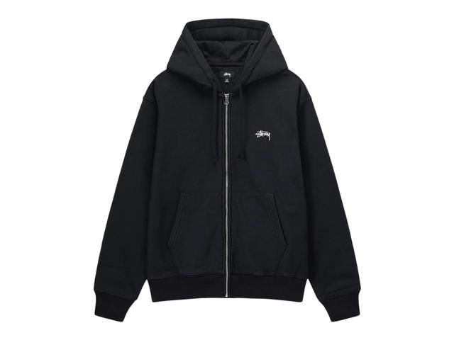 Stussy Stussy Stock Logo Zip Hoodie Black - view 1