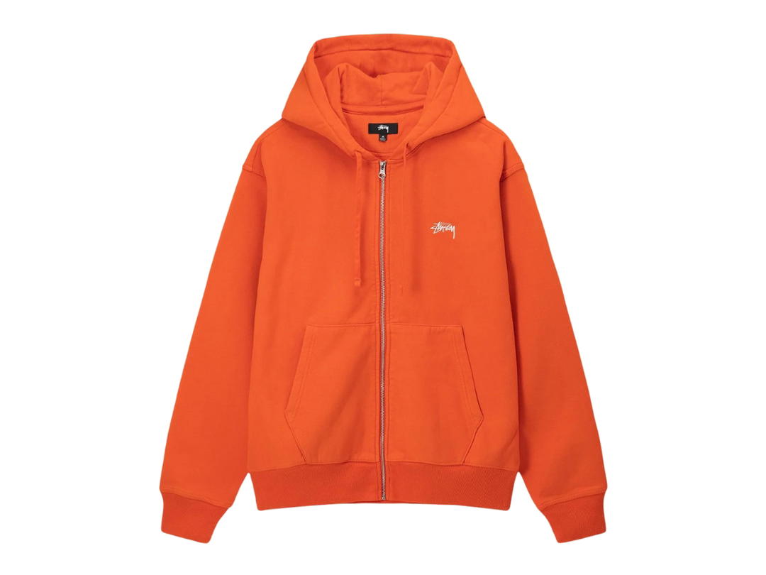 Stussy Stussy Stock Logo Zip Hoodie Orange