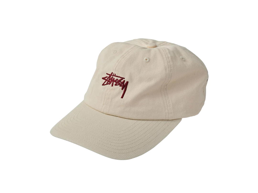 Stussy Stussy Stock Low Pro Cap Cream Burgundy