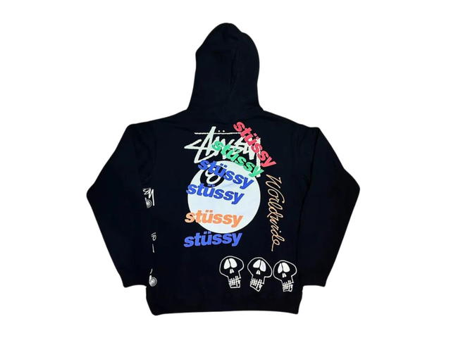 Stussy Stussy Test Strike Fleece Hoodie Pigment Black - view 2