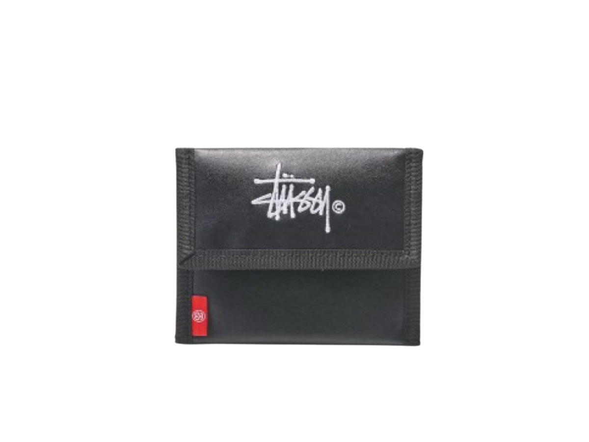 Stussy Stussy Tri-Fold Wallet Coin Case Pouch Japanese Magazine Black