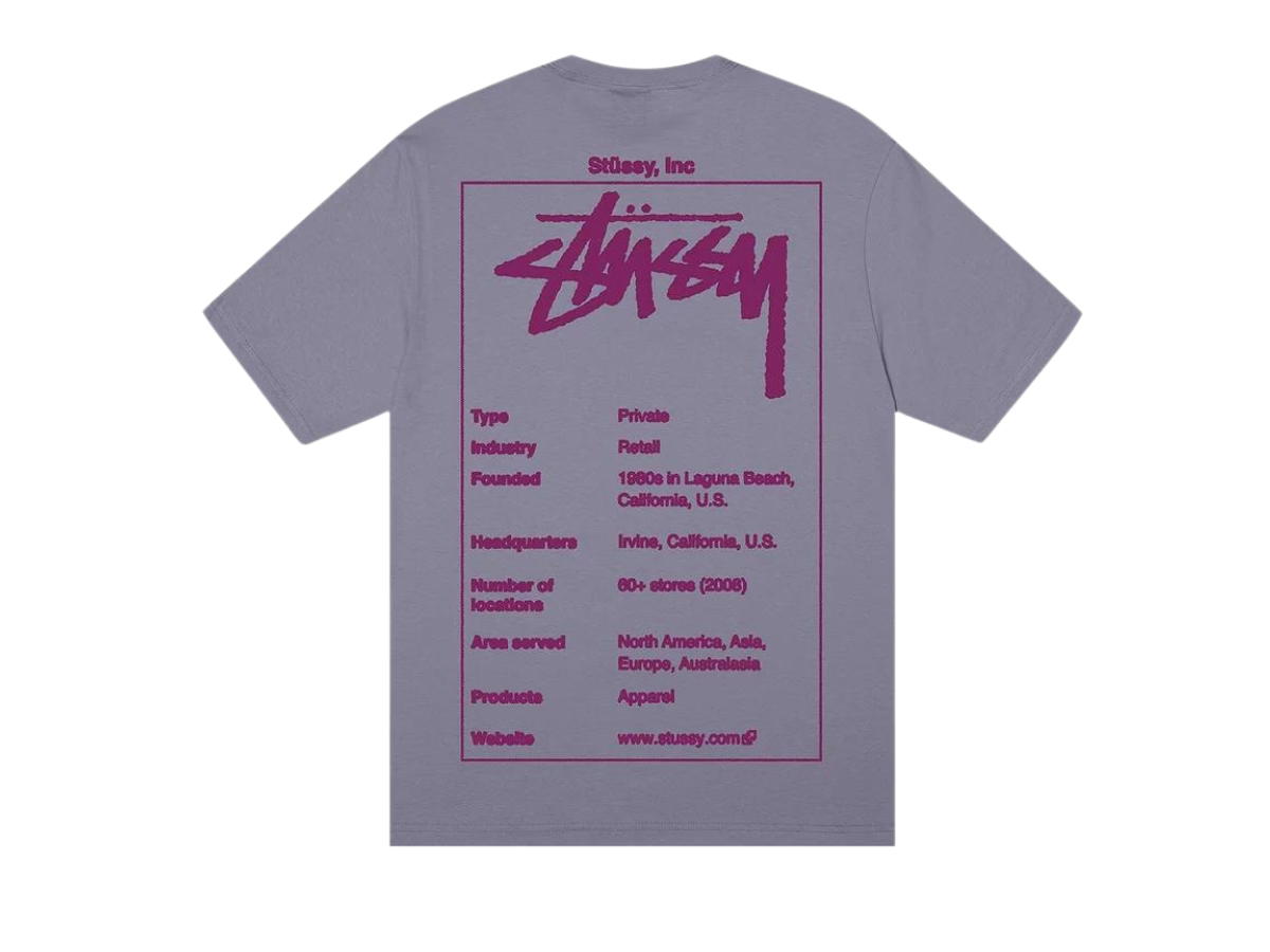Stussy Stussy Wiki Tee Mauve