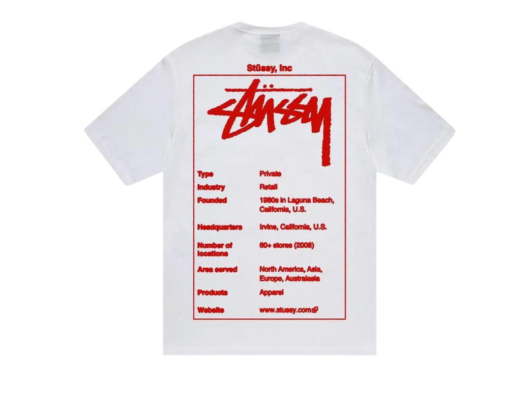 Stussy Stussy Wiki Tee White