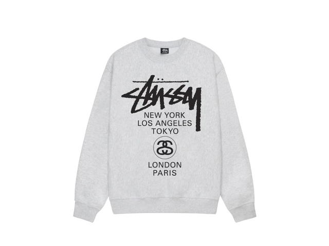 Stussy Stussy World Tour Crew Ash Heather - view 1
