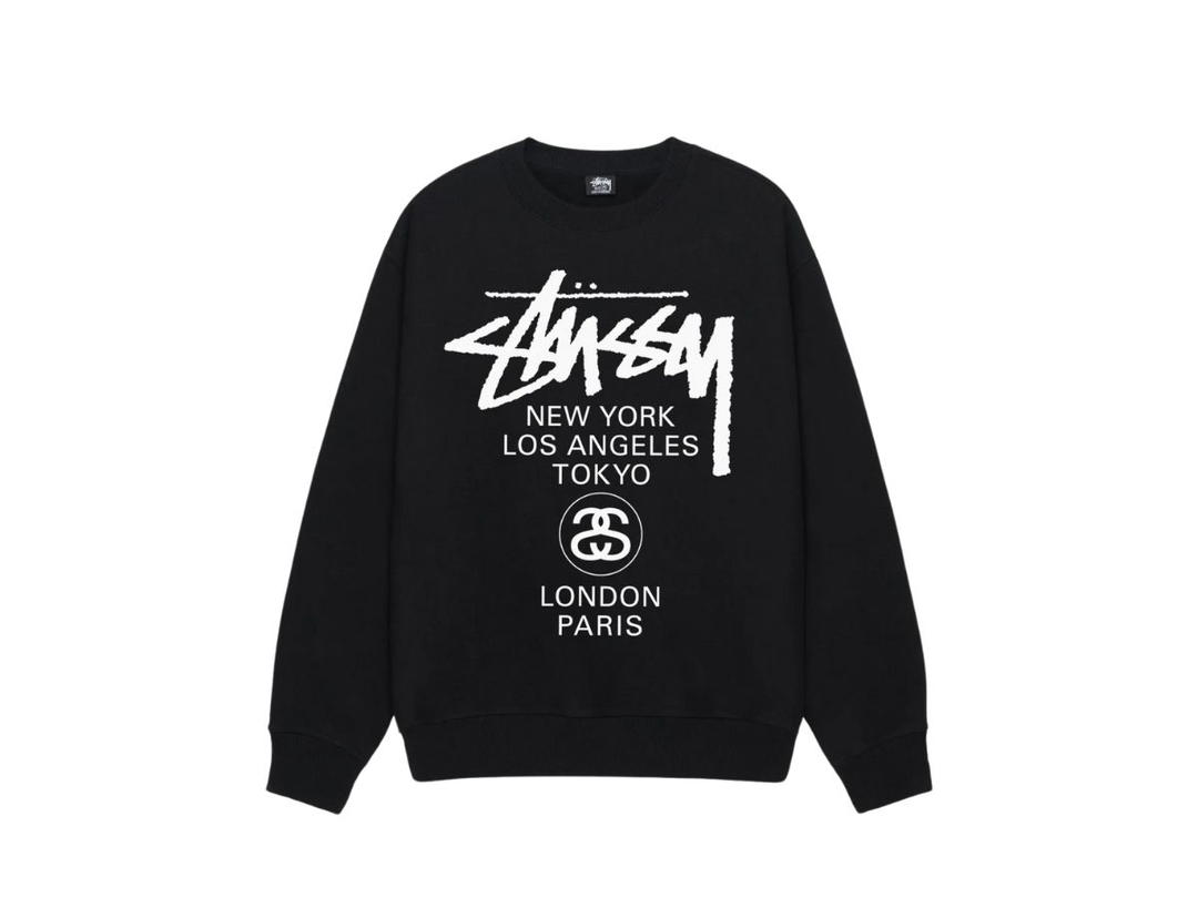 Stussy Stussy World Tour Crew Black