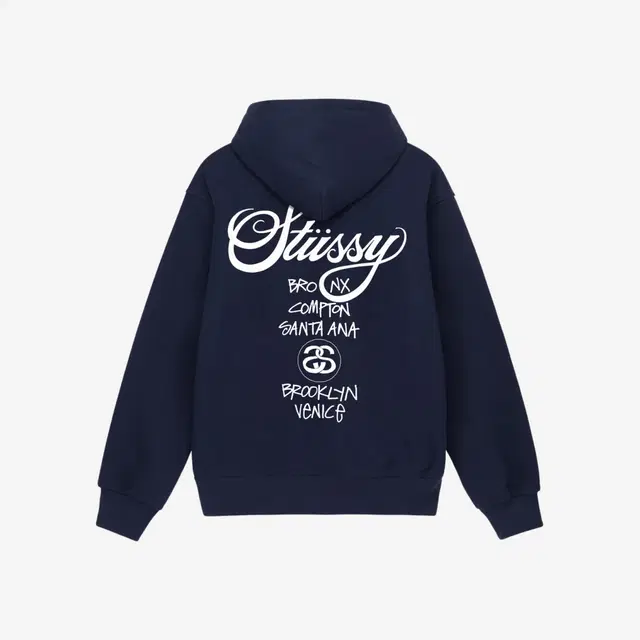 Stussy Stussy World Tour Hoodie Navy 2023 - view 2