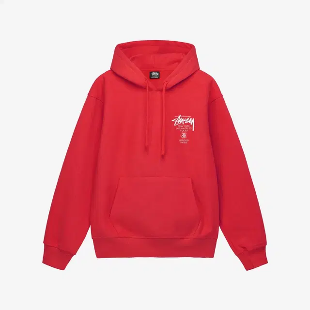 Stussy Stussy World Tour Hoodie Red 2022 - view 1