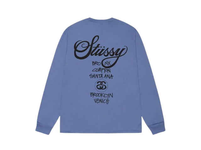 Stussy Stussy World Tour Long-Sleeve Tee Storm - view 2