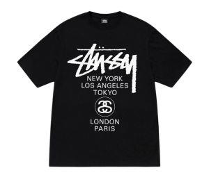 Buy Stussy World Tour Tee Black 2024 at Sasom – Authentic and Ready to Ship
