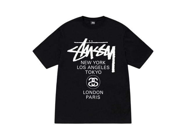 Stussy Stussy World Tour Tee Black 2024 - view 1