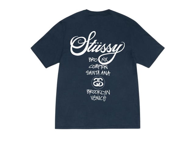 Stussy Stussy World Tour Tee Navy - view 2