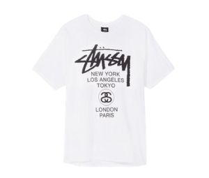 Buy STUSSY World Tour Tee White at Sasom – Authentic and Ready to Ship