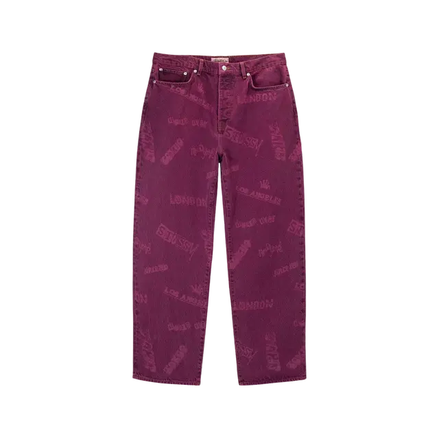 Stussy Stussy Worldwide Big OL' Jeans Fuchsia - view 2