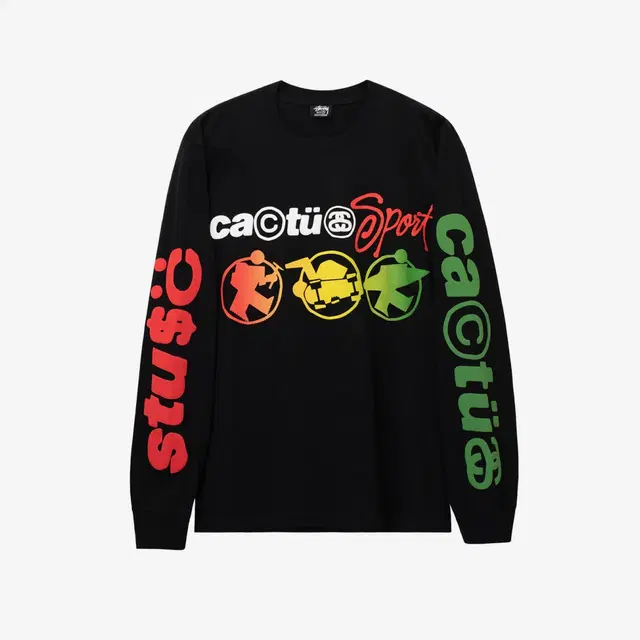 Stussy Stussy x Cactus Plant Flea Market Sport LS T-Shirt Black - view 2