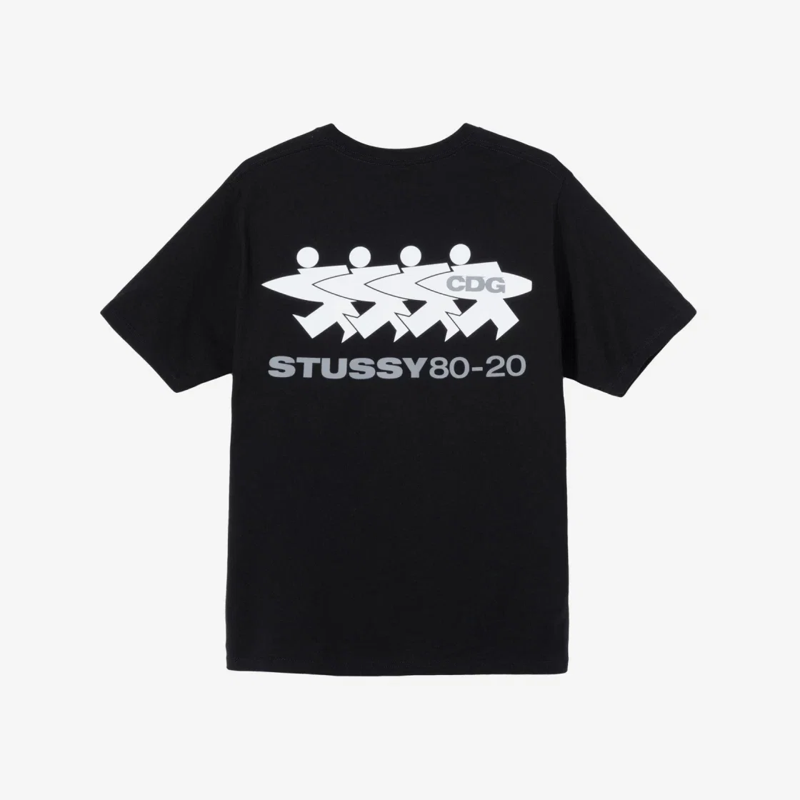 Stussy x CDG Surfman T-Shirt Black Shop Authentic at SASOM