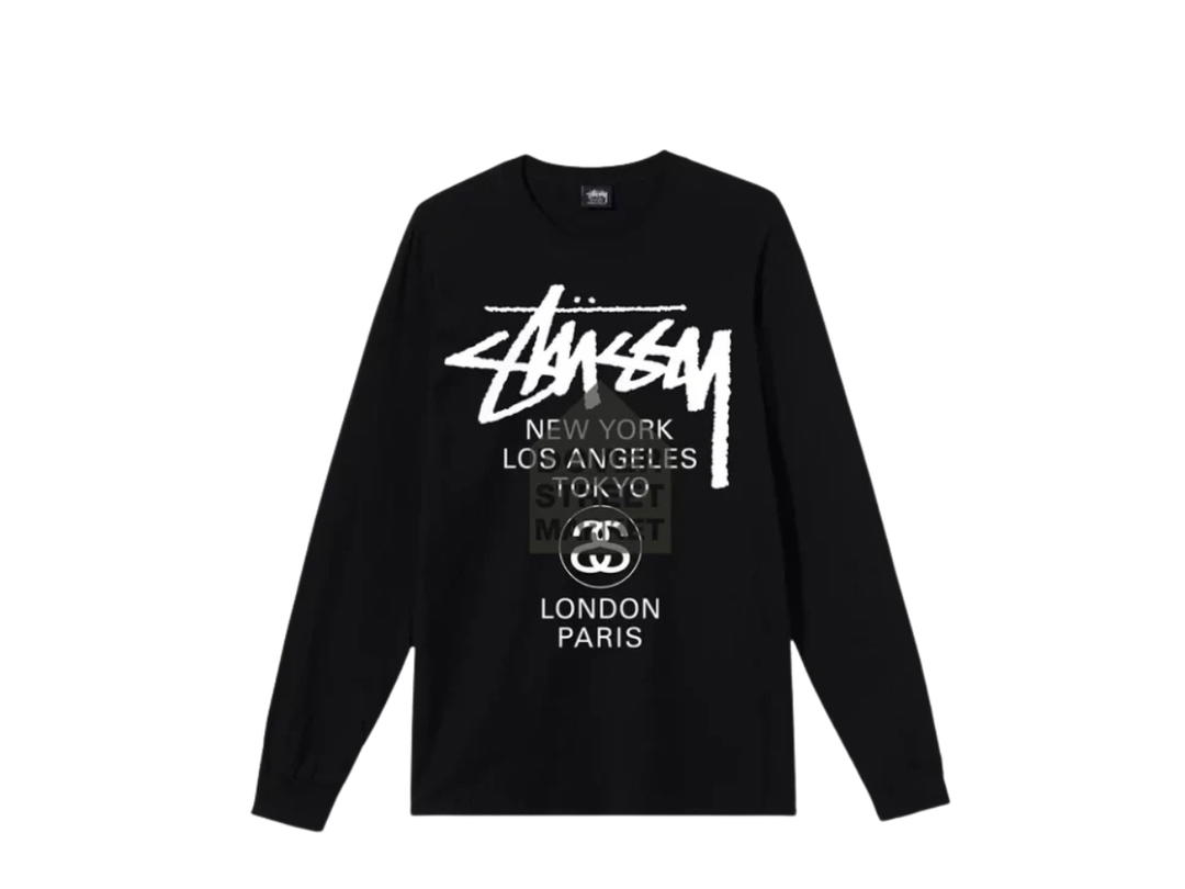 Stussy Stussy x Dover Street Market World Tour Long-Sleeve Tee Black