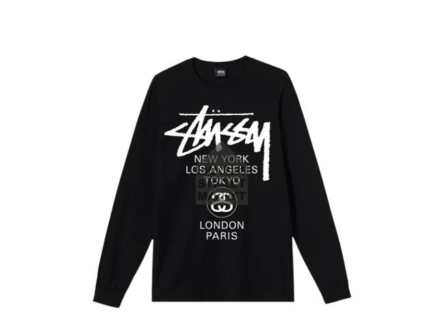 Stussy Stussy x Dover Street Market World Tour Long-Sleeve Tee Black - view 1