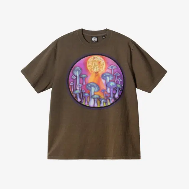 Stussy Stussy x Dries Van Noten Airbrush Shrooms T-Shirt Khaki - view 2